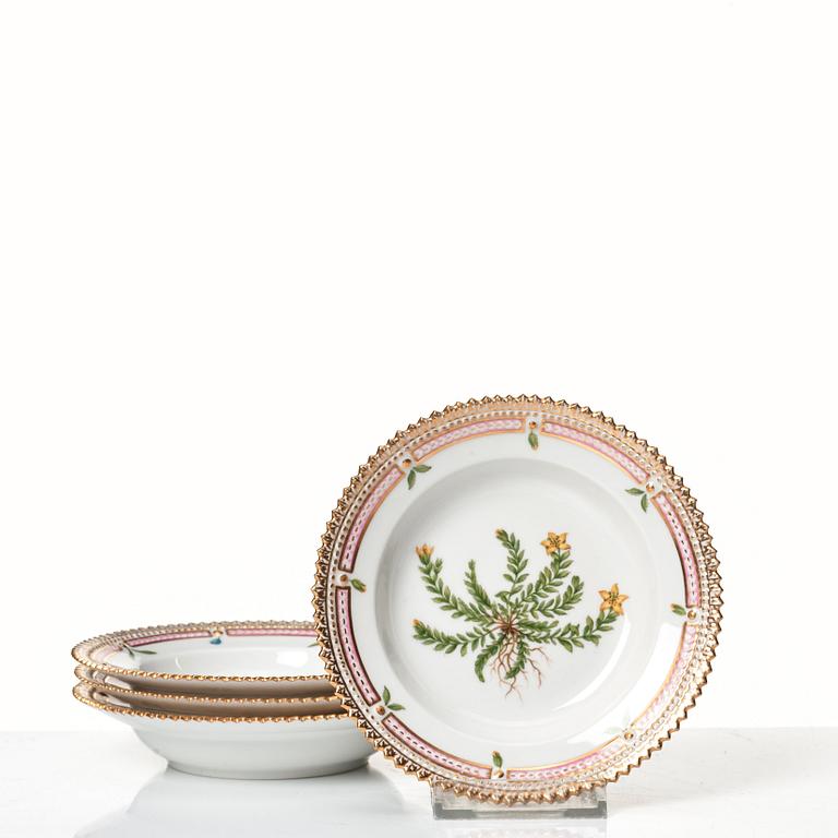 A group of 11 pieces of Royal Copenhagen "Flora Danica", Denmark, 20th Century.