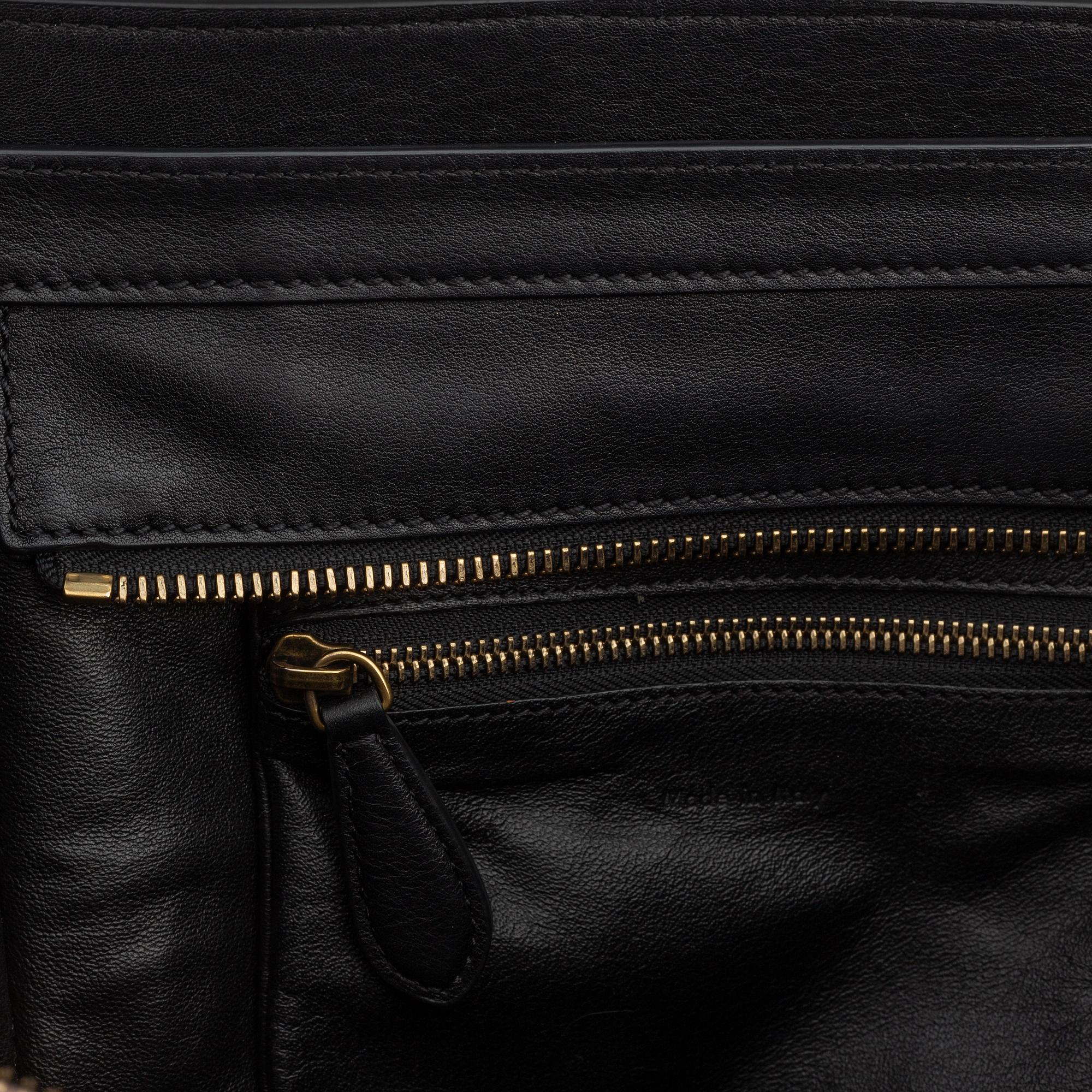 Céline, a canvas and leather 'Luggage' handbag.