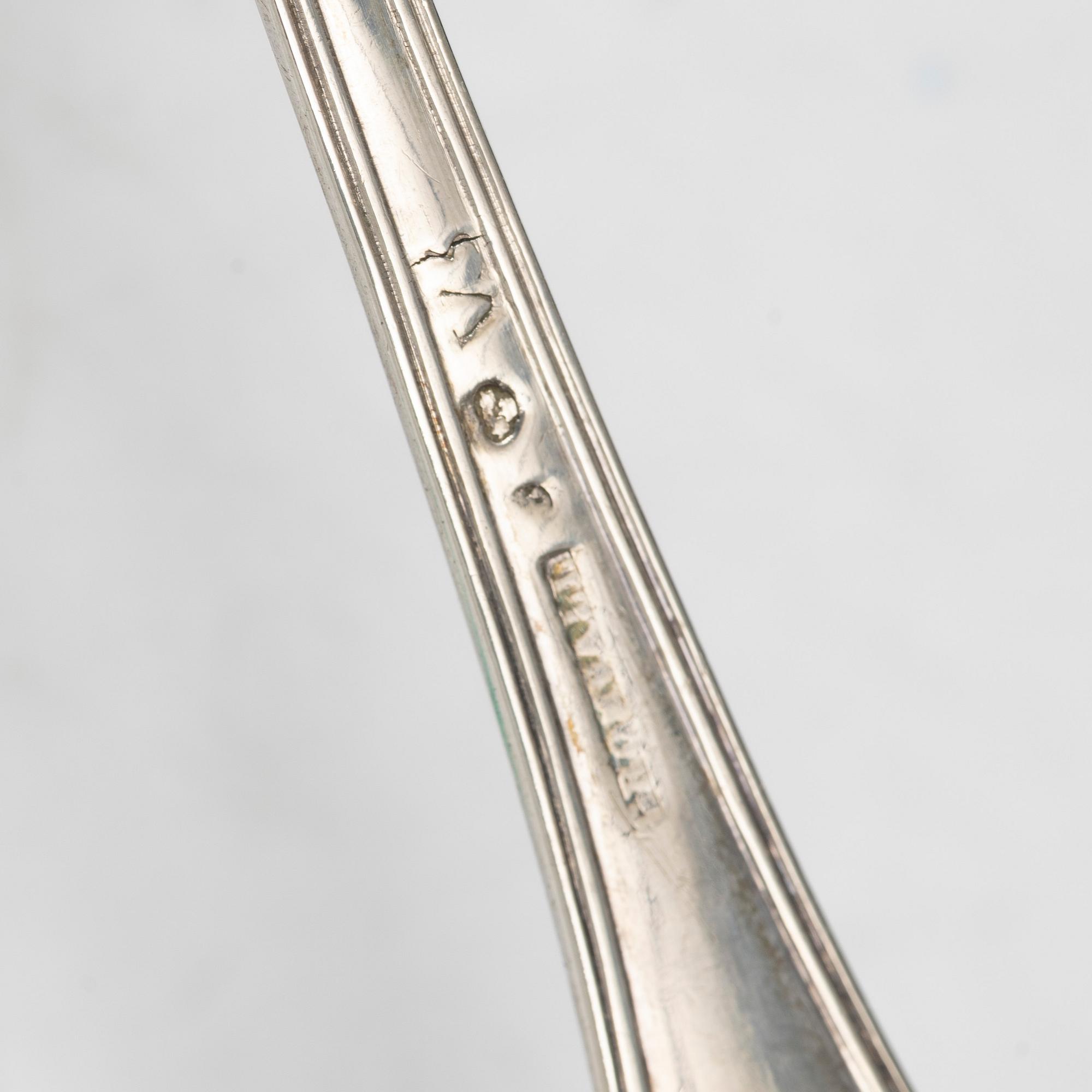 Johan Petter Grönvall, Matskedar, 6 st samt såssked, Stockholm 1826-1827.