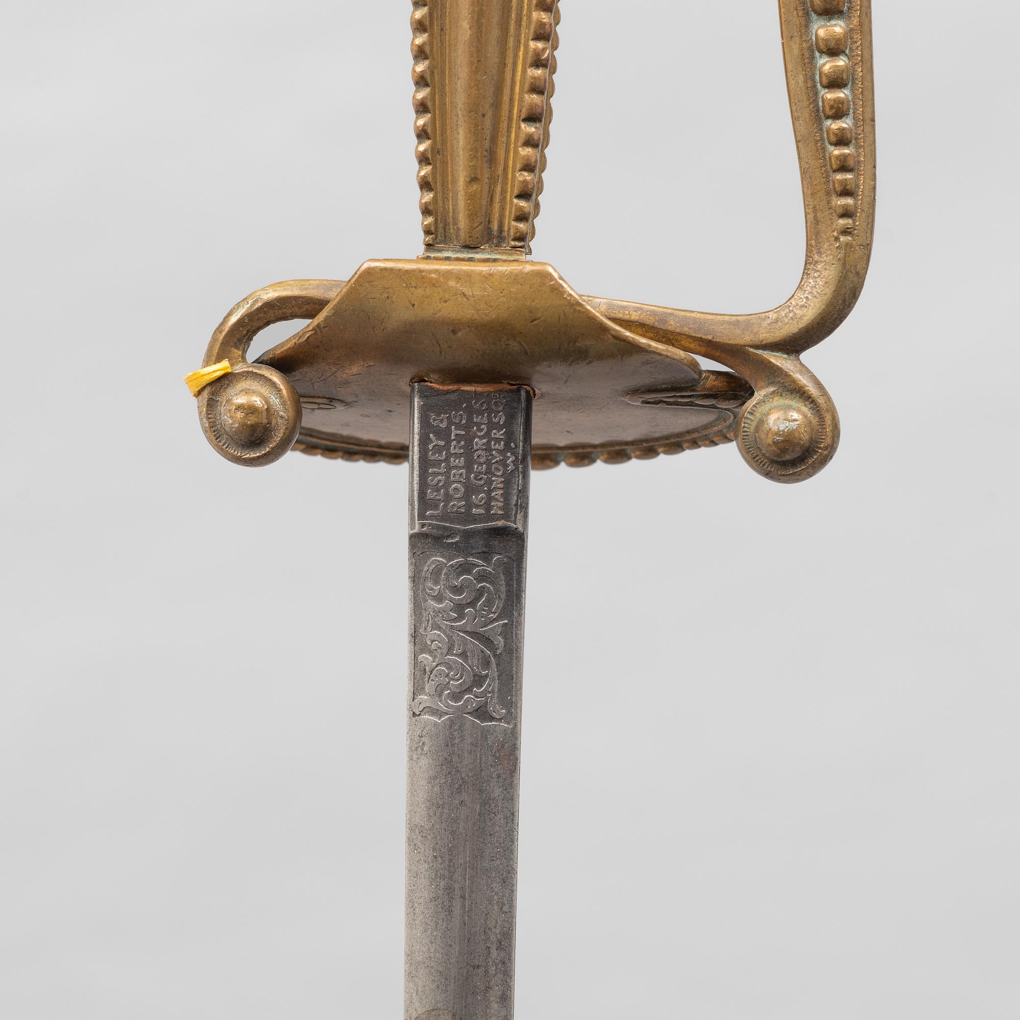 Dress sword, English early 20th century, with scabbard.