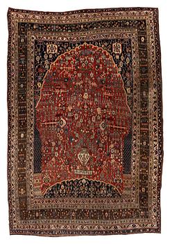 294. A carpet, antique Qashqai, "Mille fleurs", ca 267-269 x 180,5-186,5 cm.