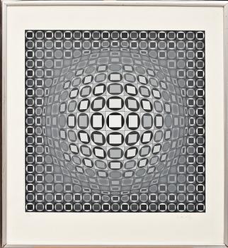 VICTOR VASARELY, färglitografi, signerad och numrerad 211/250.