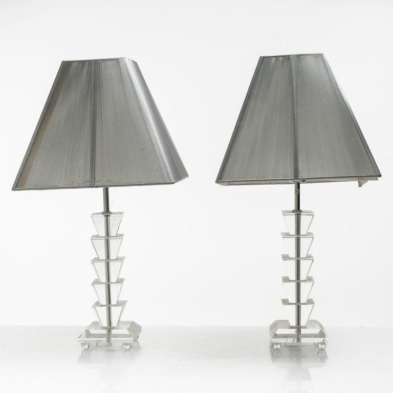 A pair of table lamps, second half of the 20th century.