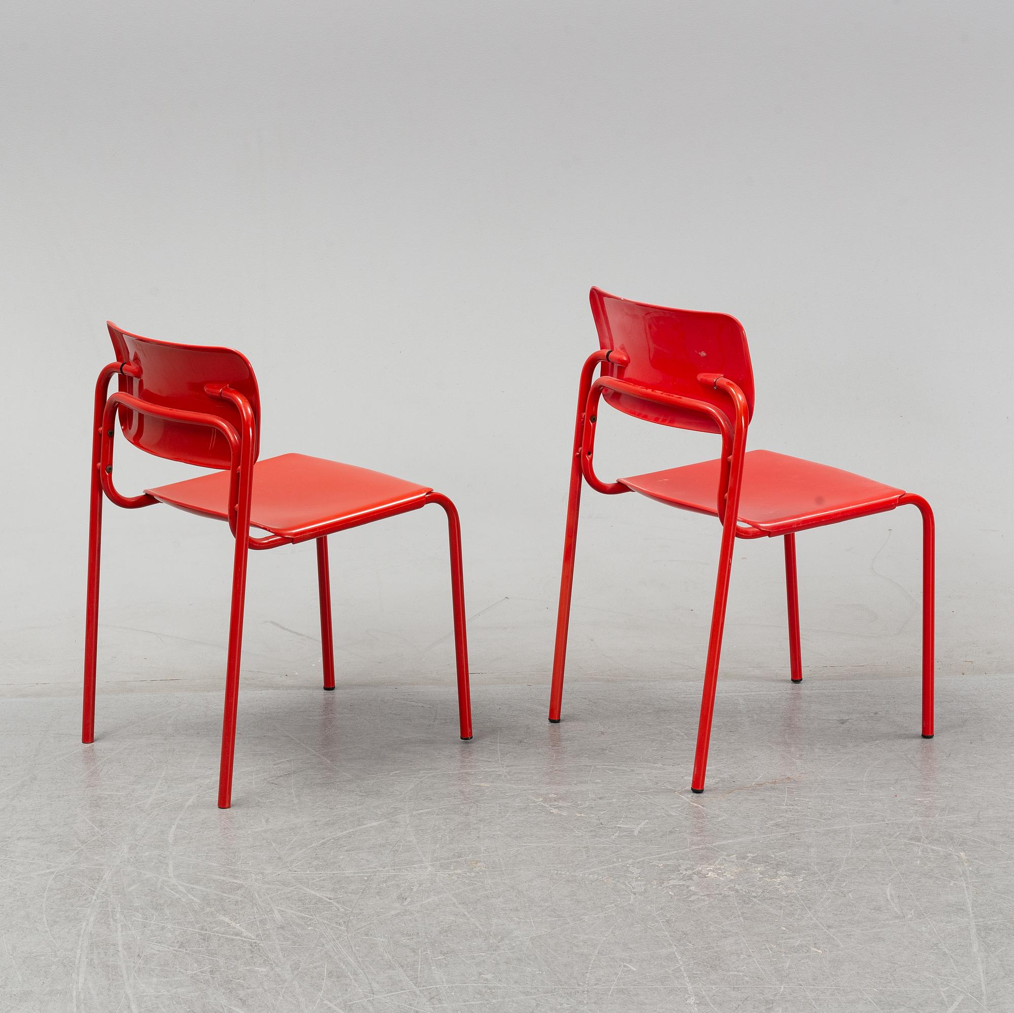 Six 'Folke' chairs by Niels Gammelgaard/ Box 25 Arkitekter, IKEA, 1970's.