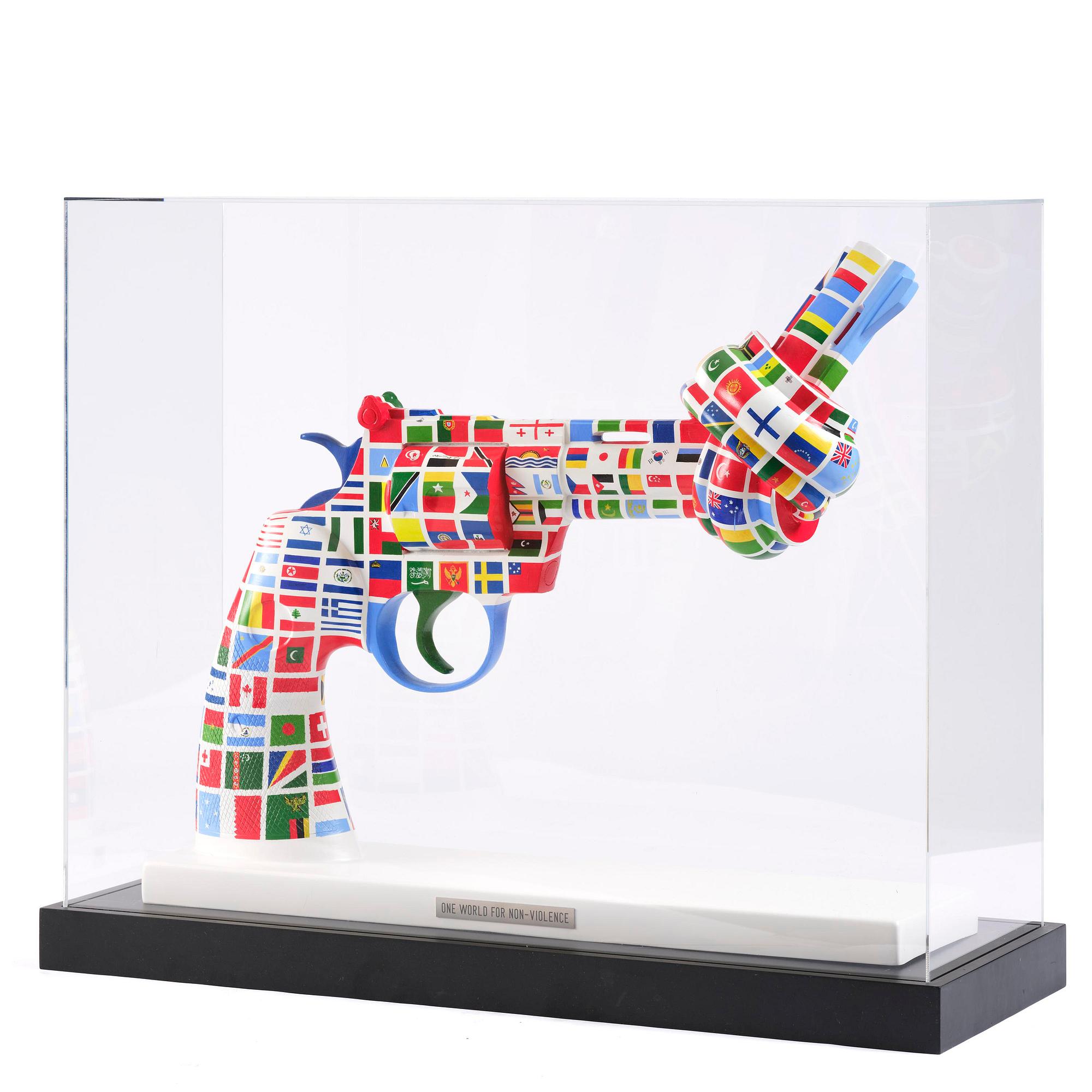 Carl Fredrik Reuterswärd, "One World for Non-Violence".