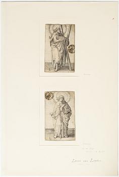 Lucas van Leyden, The Evangelist John from The Four Evangelists, The Apostels Andreas and Johannes from Christ and the Apostles.