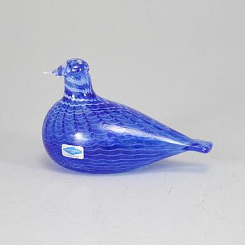 OIVA TOIKKA, lasilintu, Bluebird (Sinisulka) 1991–, signeerattu O.Toikka, Nuutajärvi.