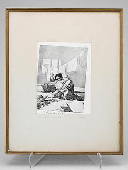 FRANCISCO GOYA, etsningar, 3 st, senare edition, 1800-tal.