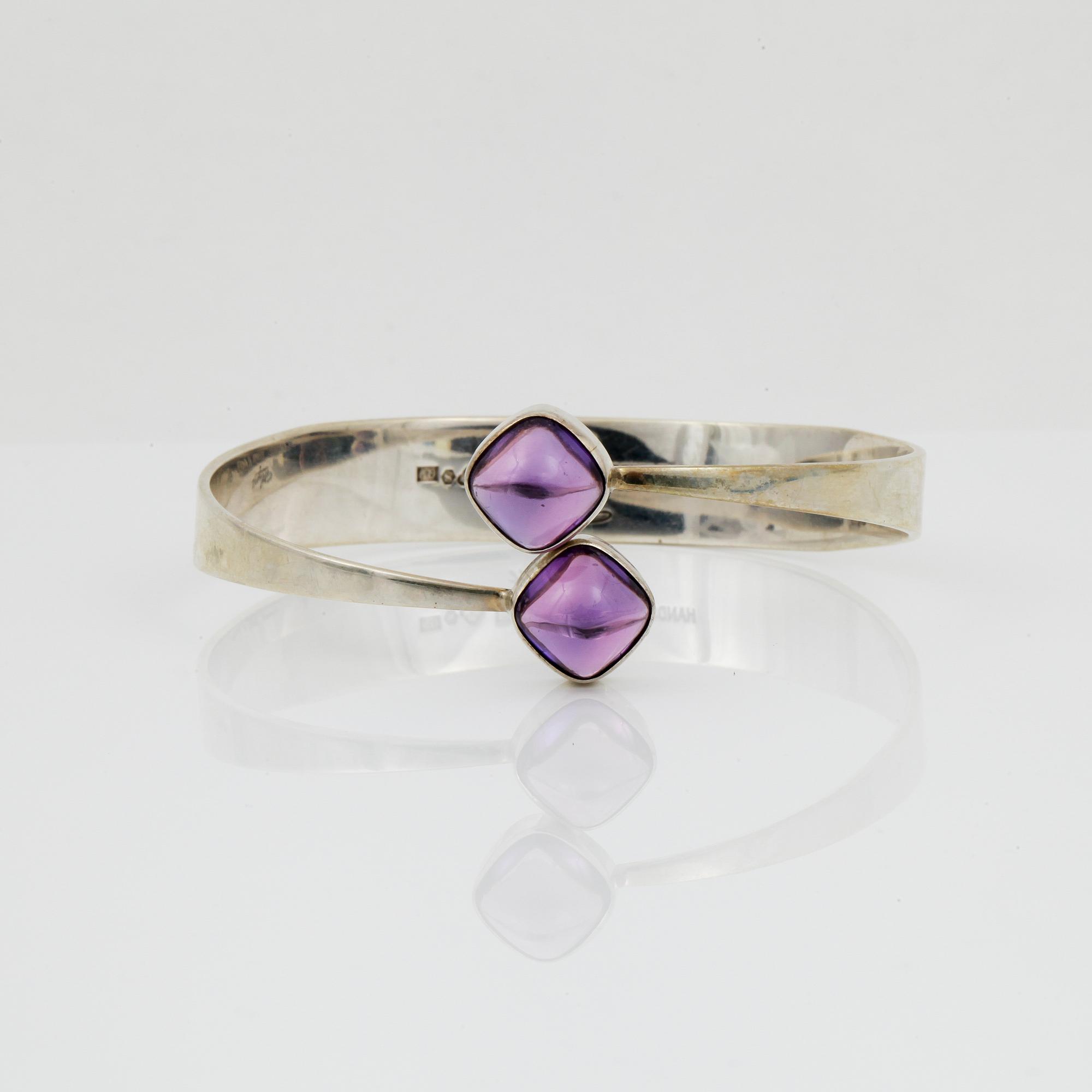 ARMRING, silver, Gert Thysell, Gussi, Malmö 1966.