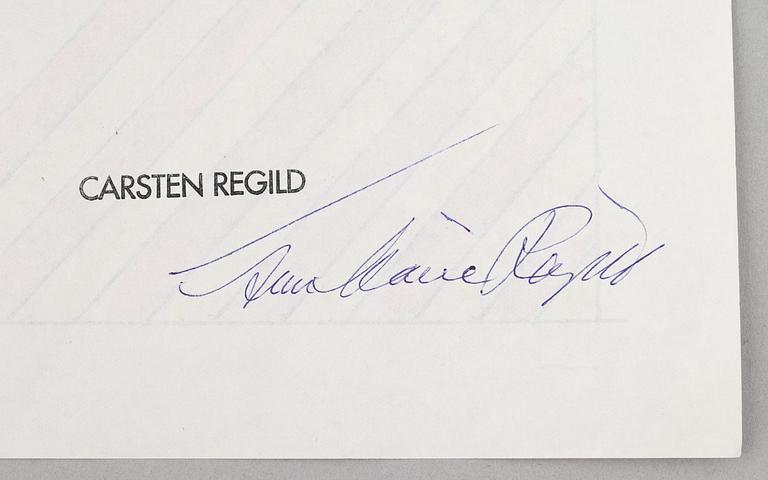 Carsten Regild, teckningar, 2 st.