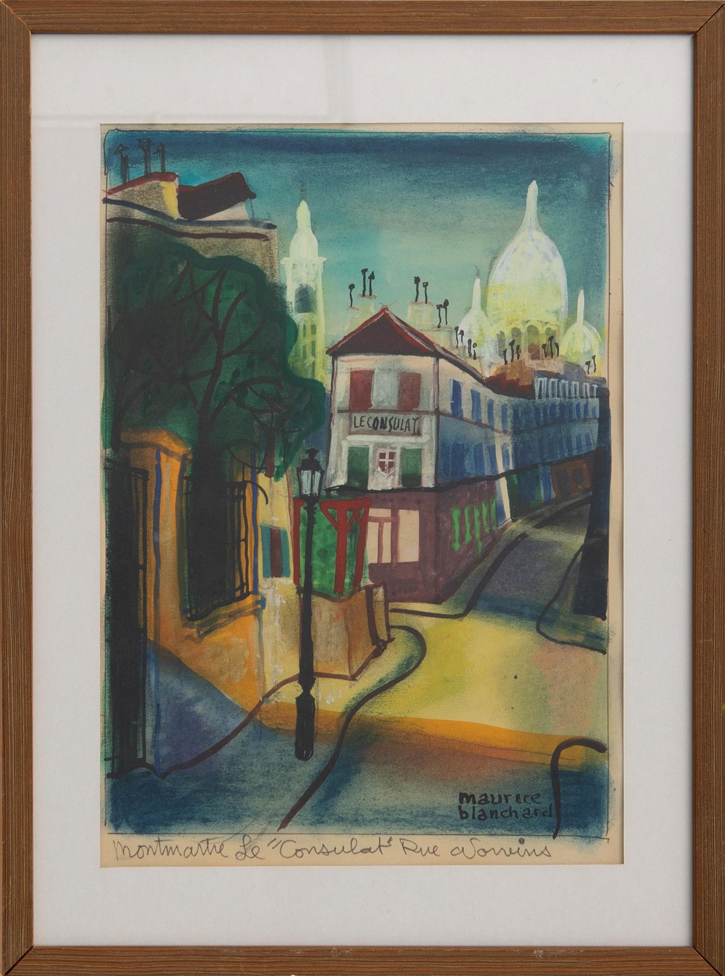 Maurice Blanchard, "Montmartre The 'Consulat' Rue Norvins".