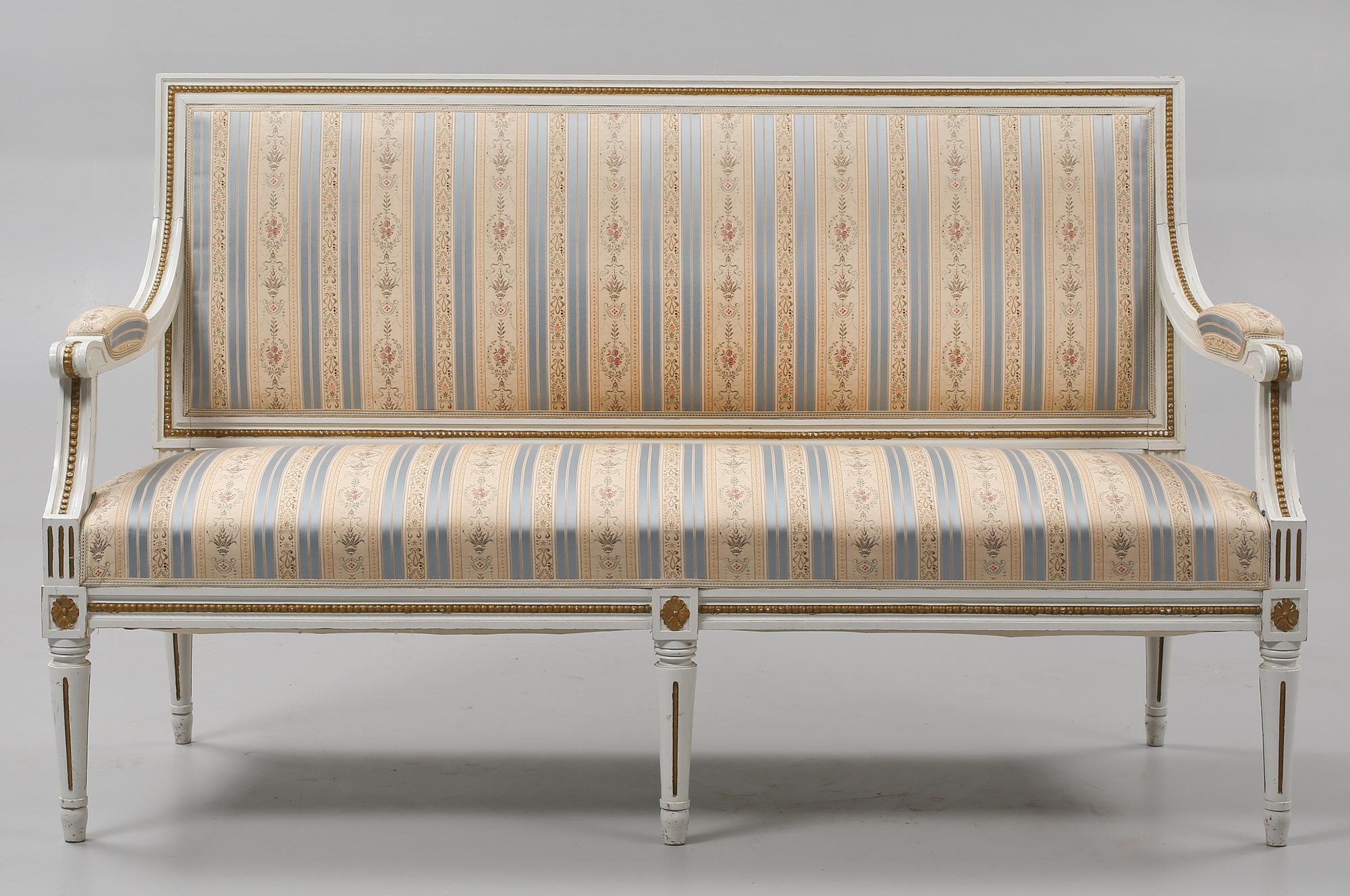 SOFFA, gustaviansk stil, omkring 1900-talets mitt.