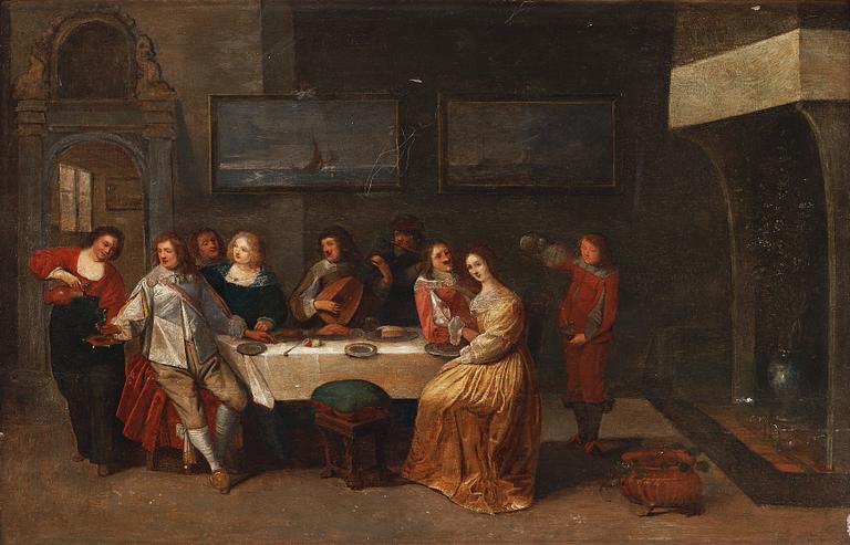 CHRISTOPH JACOBSZ VAN DER LAMEN, hans krets. Förstärkt pannå 53 x 82 cm.