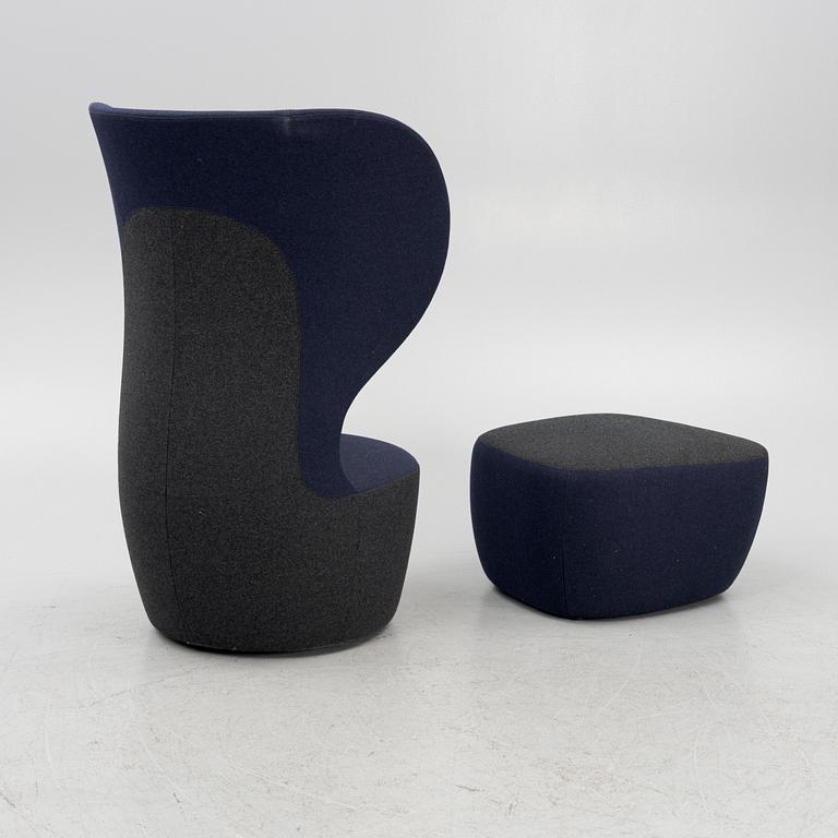 UN Studio/Ben van Berkel, a 'Seating Stones' armchair with a foot stool, Walter Knoll.