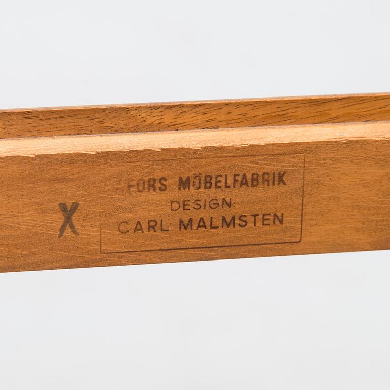 Carl Malmsten, 2 karmituolia sekä 6 tuolia, "Amabssadör", Åfors Möbelfabrik, 1900-luvun loppu.
