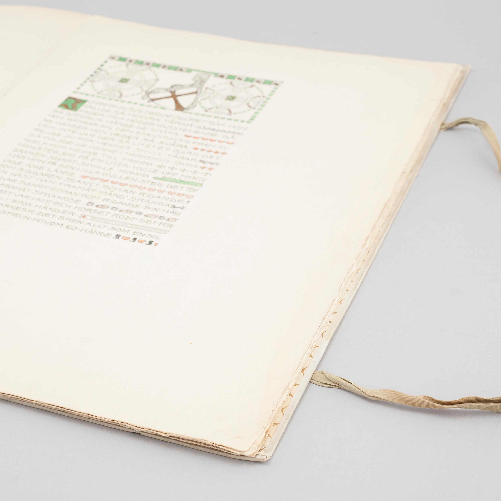 and ARVID AUGUST AFZELIUS, original manuscript and five watercolors, 1907.