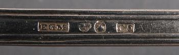 SUPSKED samt SOCKERSTRÖARE, silver. Bl a Ernst Gustav Markström, Uppsala, 1857.