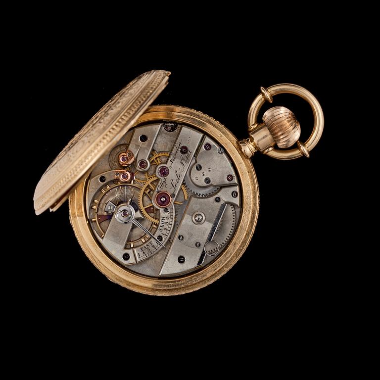 A gold ladie's pocket watch, Ulysse Nardin, Locle.