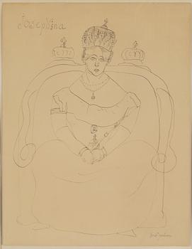 ERNST JOSEPHSON, ink drawing, signed.
