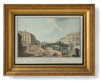 779. Benjamin Patersen (Paterson), ”Le nouveau Pont de fer dans la perspective de Newsky à St Petersbourg”.