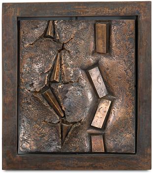 380. JUHA OJANSIVU, bronsrelief, numrerad 1/1, signerad och daterad -89.