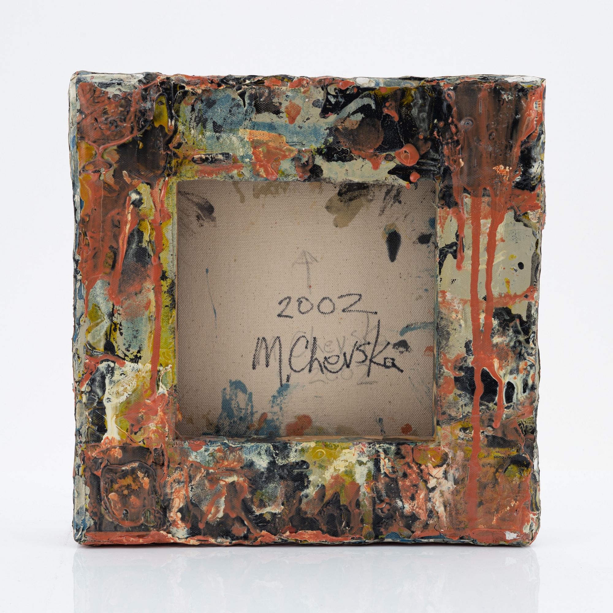 Maria Chevska, kaolin on canvas, signed M. Chevska and dated 2002 on verso.