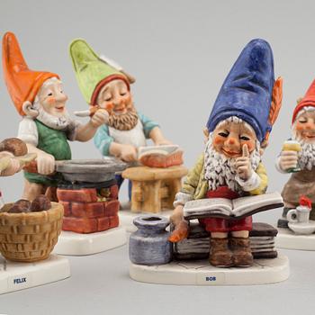 A set of 9 porcelain Goebel figurines, Germany.