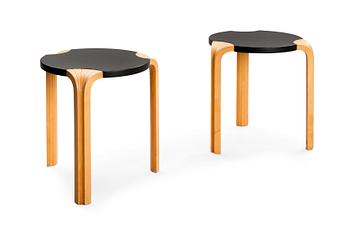 85. Alvar Aalto, A PAIR OF STOOLS.