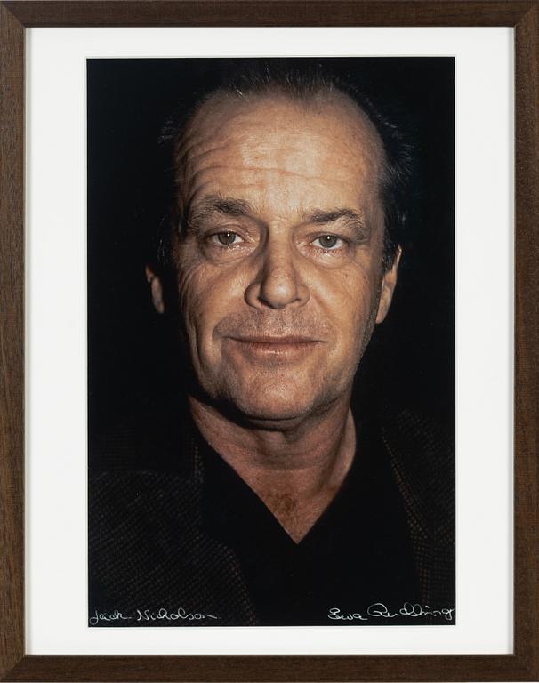 Ewa Rudling, photograph of Jack Nicholson, Paris, signed.