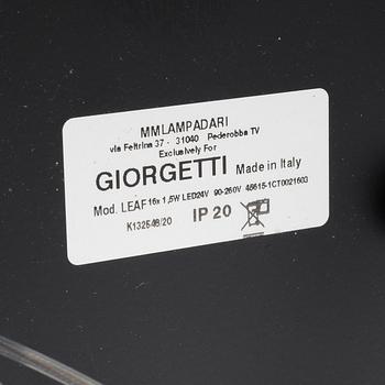 Giorgetti R&D, a 'Leaf' ceiling lamp, 2010s.