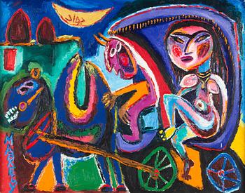 Djavad Mirdjavadov, Woman with Devil on Cart.
