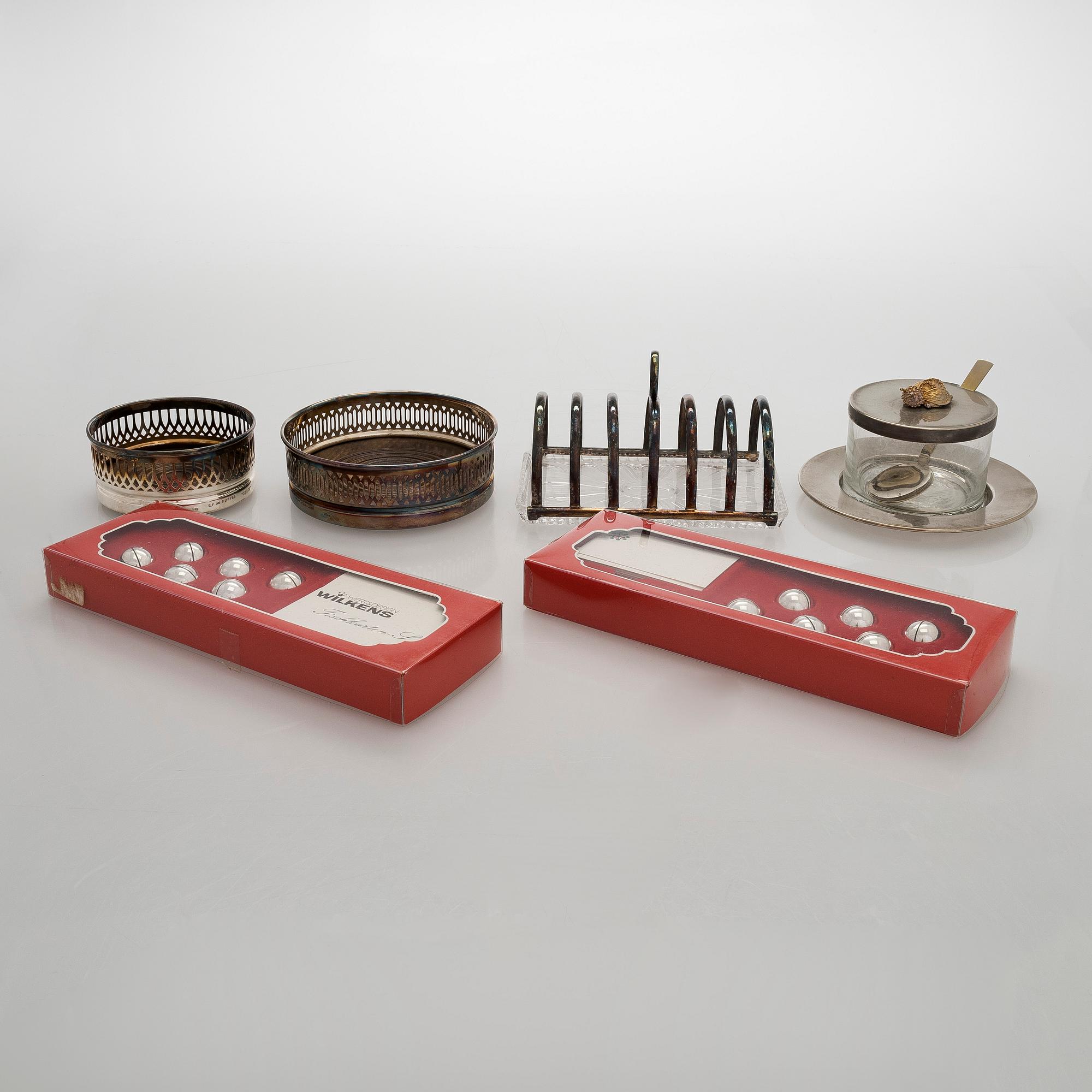 A set of tableware accessories, 5 pcs, mid-20th century.