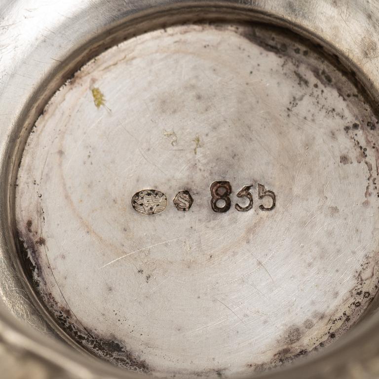 A silver jug, Swedish import marks.