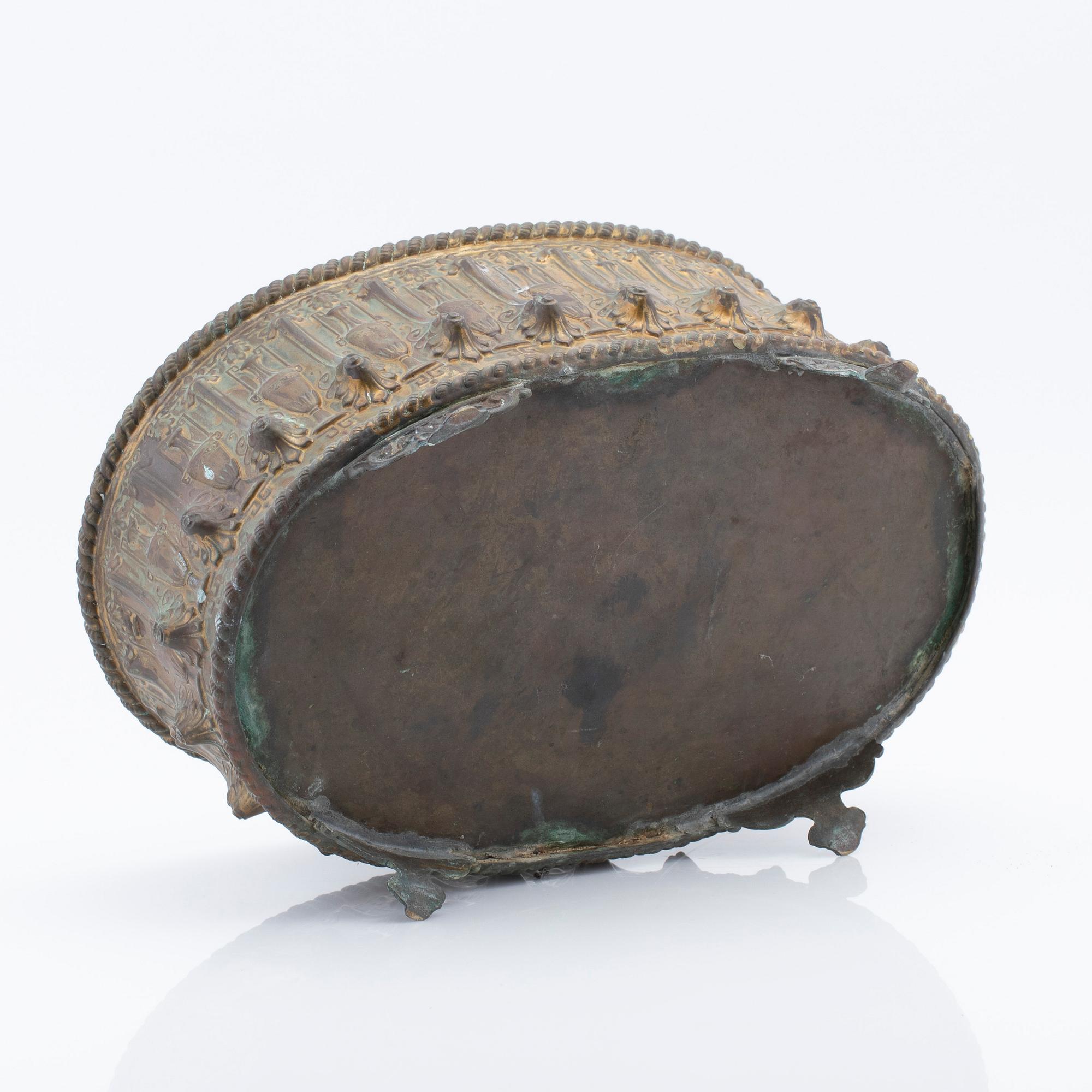 Jardinière, brass late 19th century.