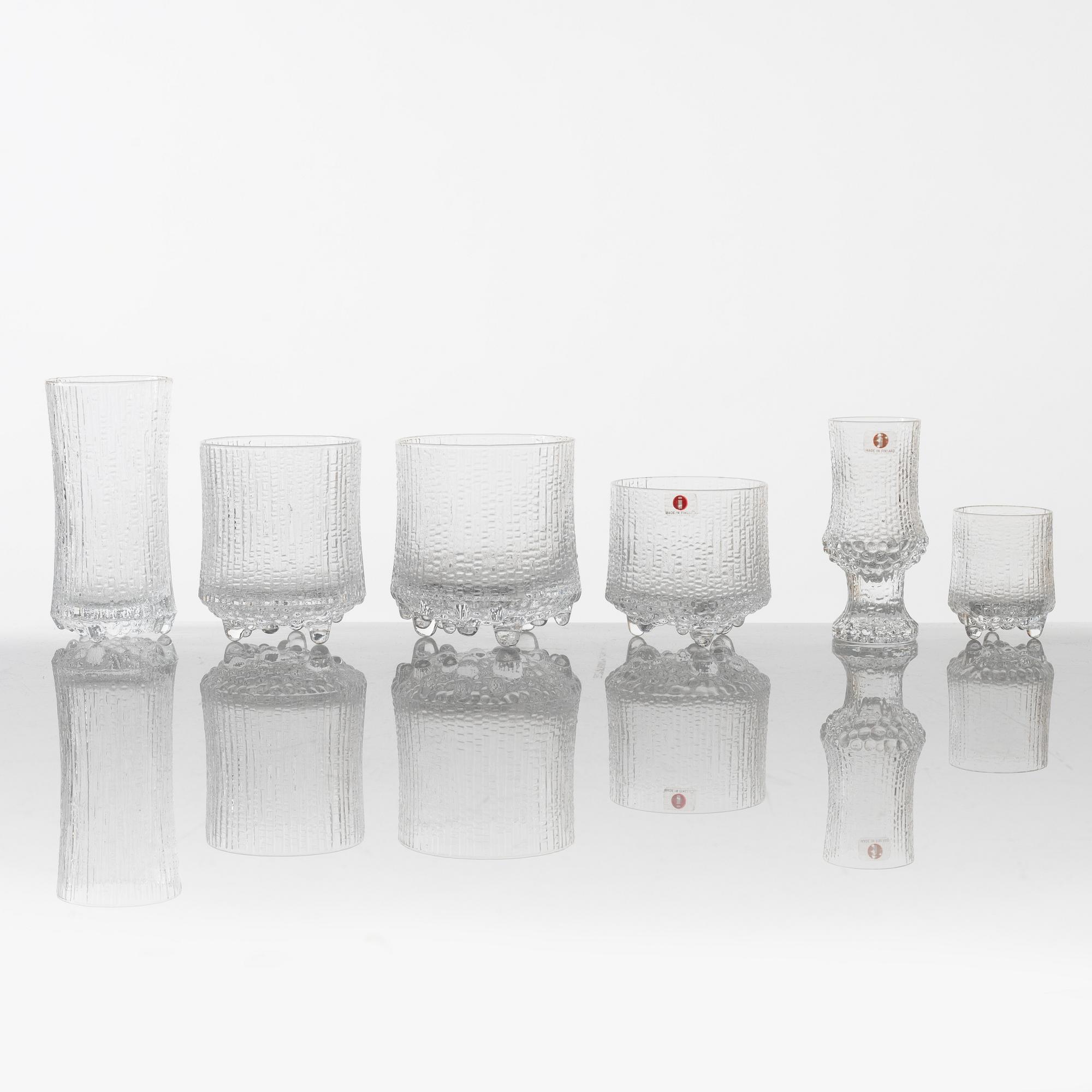 Tapio Wirkkala, glasservis, 42 delar, "Ultima Thule", Iittala, Finalnd.