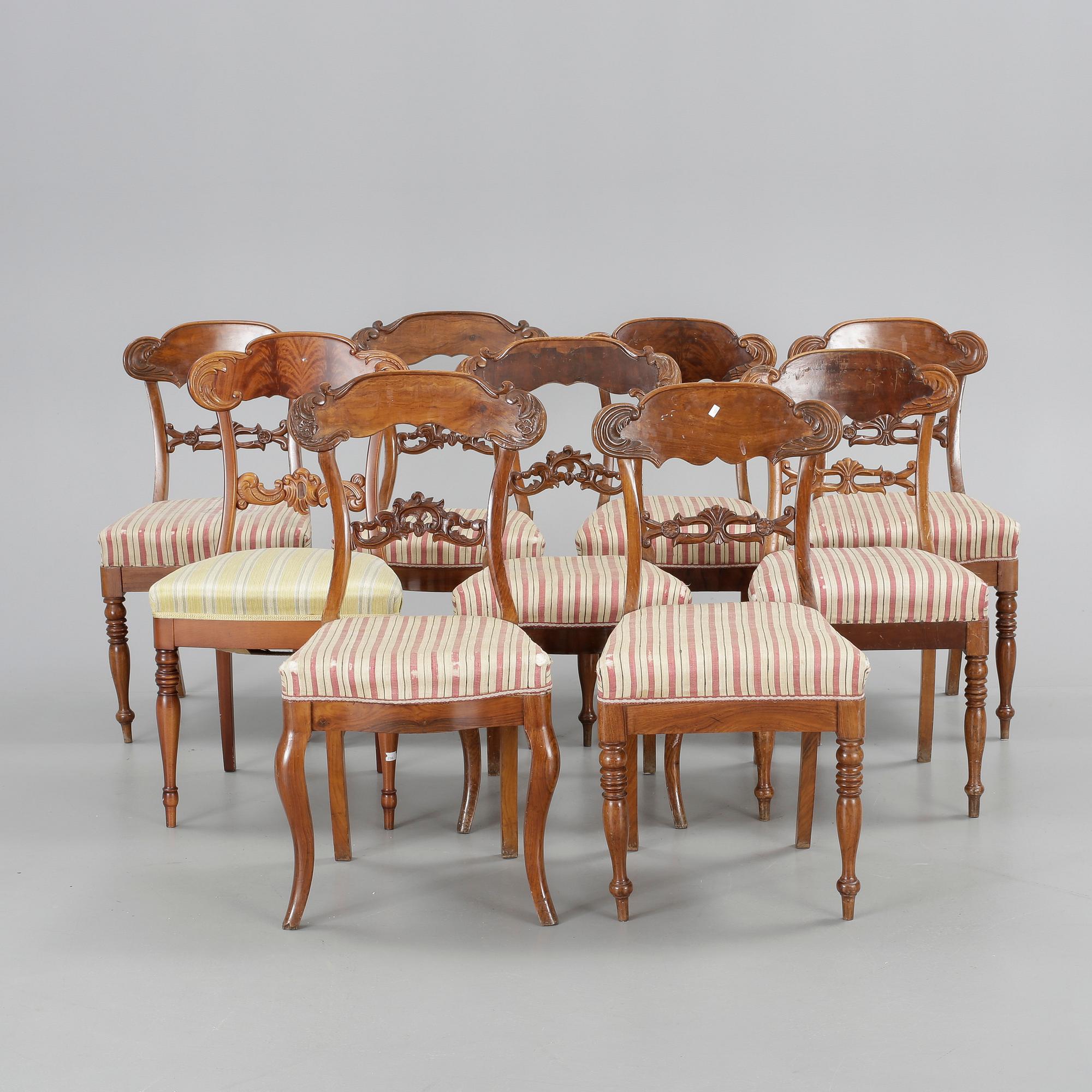 STOLAR, 9 st, senempire, 1800-talets mitt.