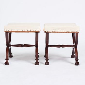 Taburetter ett par, Frankrike ca år 1800, Directoire.
