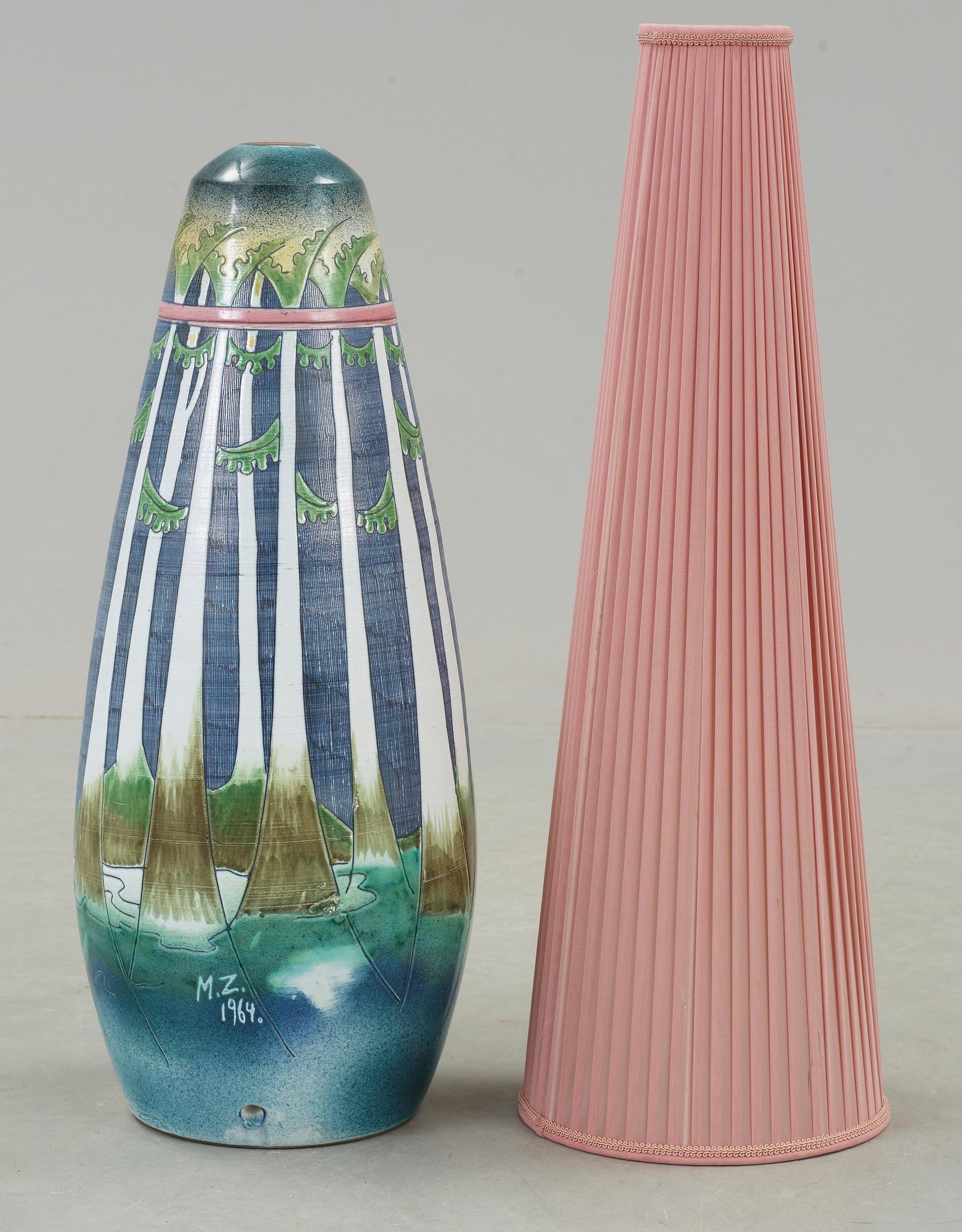 GOLVLAMPA, keramik, Marian Zawadzki, Tilgmans, 1964.