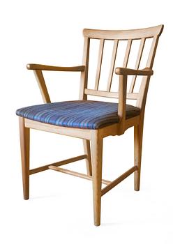 167. A PINE EASY CHAIR,