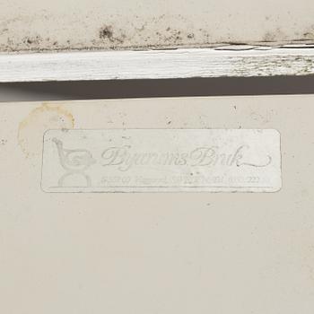 A set of seven garden chairs and two tables Byarums bruk, later part of the 20th century.