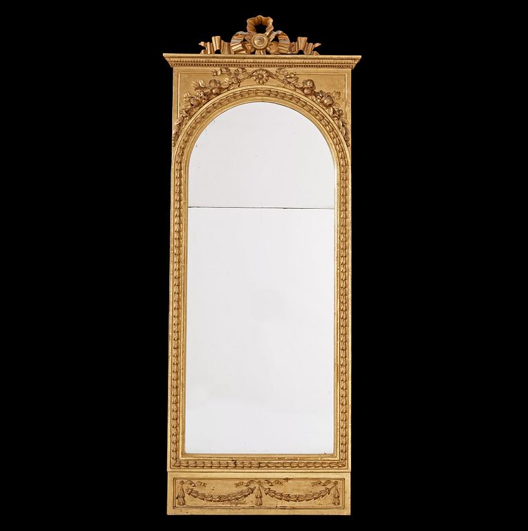 A late Gustavian circa 1800 mirror in the manner of Pehr Ljung.