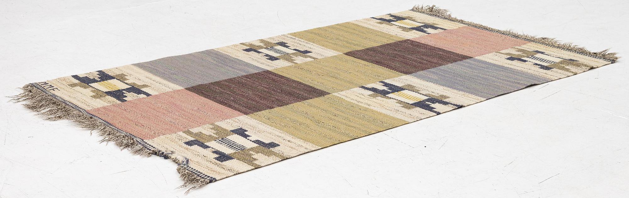 Märta Måås-Fjetterström, matta, "Rutmattan", rölakan, ca 176 x 101 cm, signerad MMF.