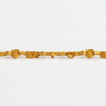 Björn Weckström, Armband "Tenochtitlan", 14K guld. Lapponia 1990.