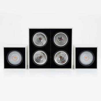 Taklampor, 3 st, Flos, "compass box", 2000-tal.