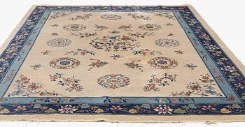A Chinese semi-antique carpet, 357 x 270.
