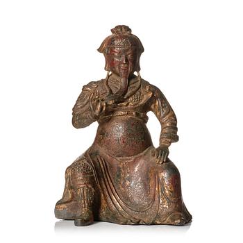 1111. A bronze sculpture of a warrior, Ming dynasty (1368-1644).