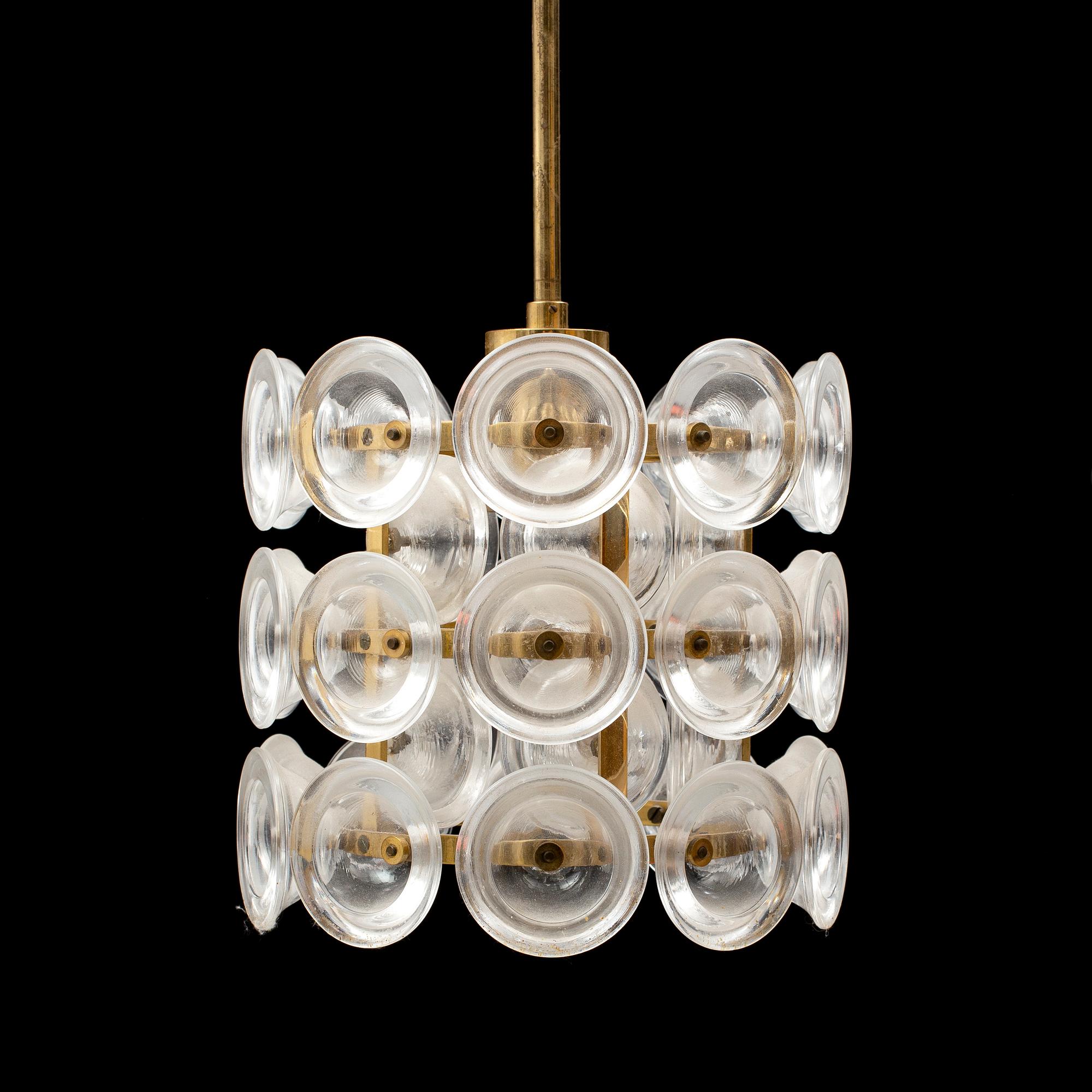 A second half of the 20th century ceiling light by Carl Fagerlund for Orrefors, model RD1846.