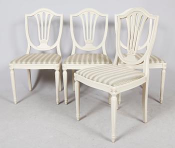 MATSALSMÖBEL, 5 del, gustaviansk stil, 1900-talets andra hälft.