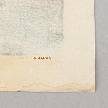 Utagawa Hiroshige, efter, färgträsnitt. Japan, 1900-tal.