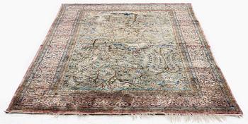 Matta antik silke Keshan, centrala Persien, ca 200 x 127 cm.